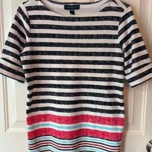 Karen Scott Cuffed Sleeve Shirt, Size S